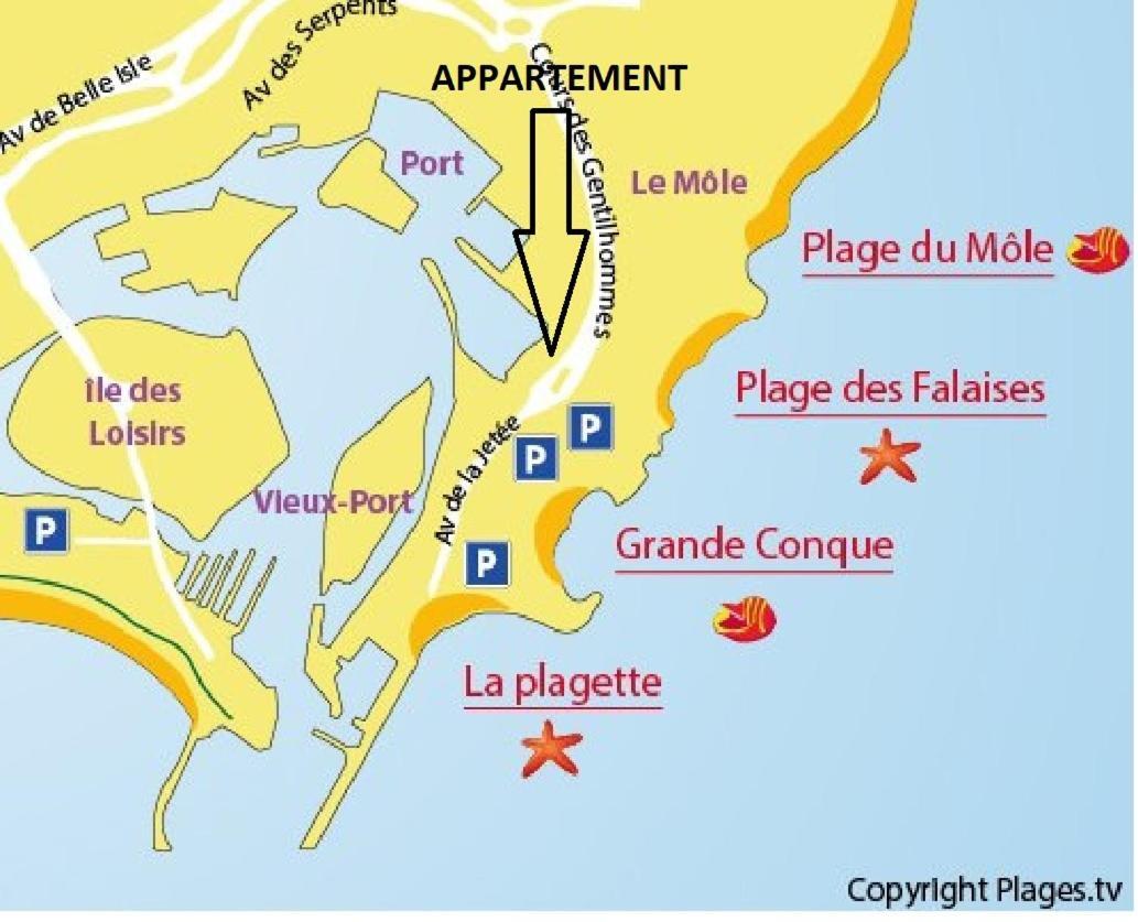 Cap D'Agde 300M Plage Du Mole,Vue Port,Parking,Lave Linge,Piscine Apartman Kültér fotó